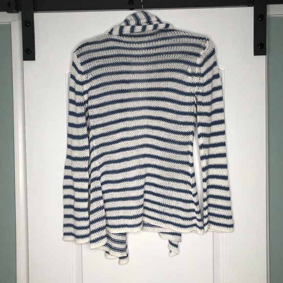 Wooden Ships Striped Open Cardigan, Sz M/L - Picture 3 of 5
